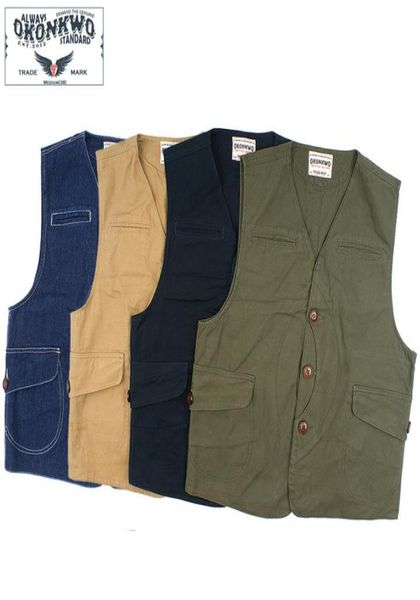 

vintage game pocket canvas vest hunting fishing outdoor waistcoat jacket for men four colors6998084, Black;white