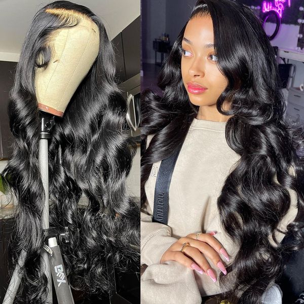 

13x413x6 lace front wigs body wave wig natural for black women daily 26 inch heat resistant pre plucked 5x5 lace closure wig