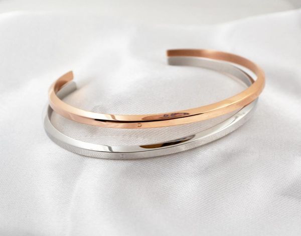 

couple cbangle fashion men039s and women039s bracelets couple rose gold bracelet silver gloss jewelry bracelets women0391337553, Black