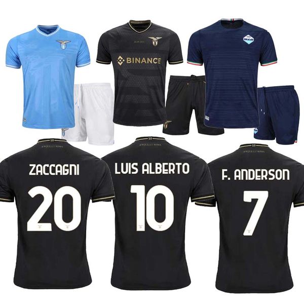 

2023 lazio 10th anniversary soccer jerseys maglie 23 24 immobile luis alberto sergej badelj lucas j.correa zaccagni marusic men kids kit foo, Black;yellow