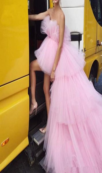

fashion pink high low tutu prom dresses off the shoulder puffy long party gowns for pageant evening gowns chic tulle quinceanera d2619804, Black
