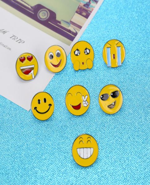 

funny expression smiling face crying face enamel pin custom brooch dress lapel pin fashion jewelry badge gift unisex3319866, Blue