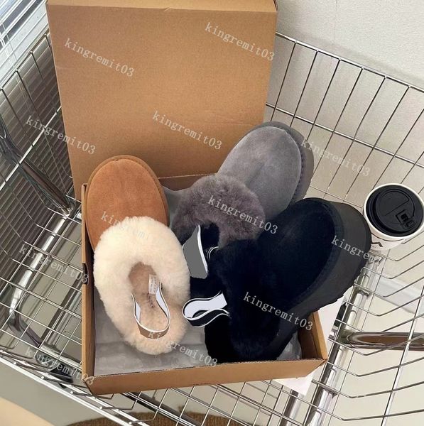 

australia boot designer slippers tasman furry slides classic ultra mini platform boot slip-on les petites suede wool blend winter designer m, Black