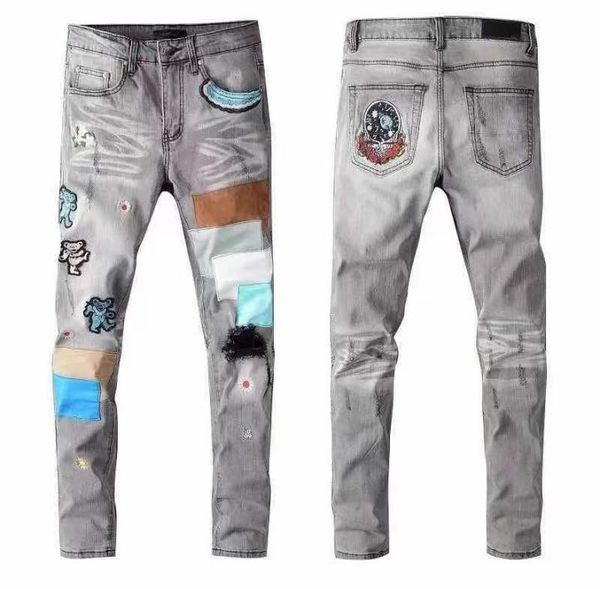 

2021 men039s designer jeans european and american summer outdoor riding hiphop locomotive casual trousers9480063, Blue