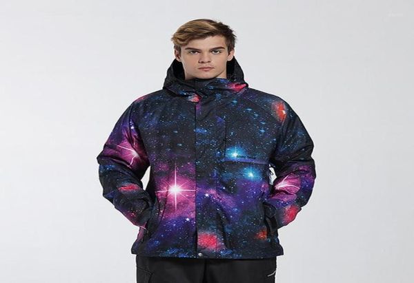 

gsou snow mens starry sky ski jacket male riding climbing skating snowboarding skiing jacket windproof waterproof thermal14030458