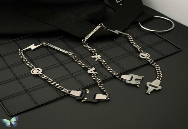 

1017 9sm men women black grey alyx stainless steel chains necklaces8923855, Silver