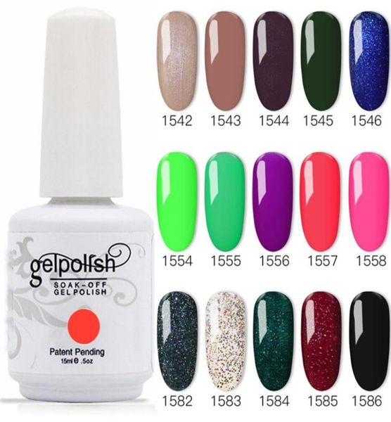 

100 brand new gel nail polish soak off nail gel 403colors 15ml 12pcs lot 15ml for salon nail229p9101679, Red;pink