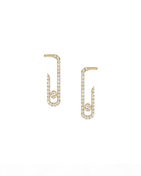 

punk rock silver pure crystal cz move zircon jewelry fashion sterling 925 silver jewelry pave drop earring new designer earrings f1497500, White