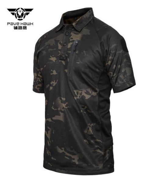 

outdoor sports tactical short sleeve polo collar tshirt men physical training hiking camping camouflage fast dry thin military t 4474299, White;black