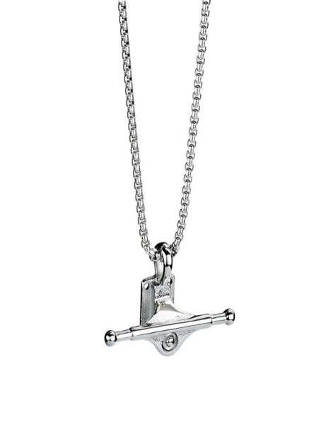 

pendant necklaces hip hop rock gold silver color stainless steel skateboard bracket pendants for men rapper jewelry drop6805107
