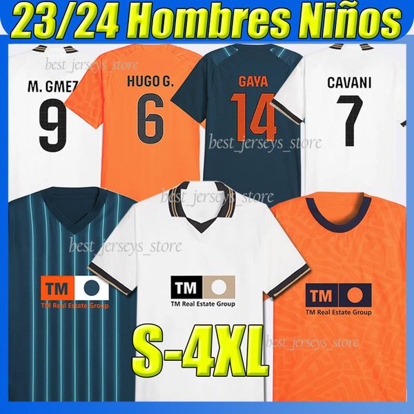 

4xl 23/24 valencias soccer jerseys cavani guedes gameiro camisetas de futbol rodrigo gaya m.gomez 2023 2024 away rivero c.soler cheryshev me, Black;yellow