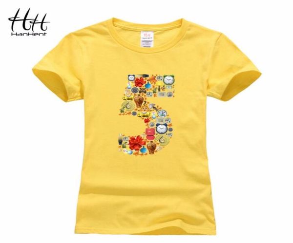 

hanhent funny numbers 5 women t shirts women fashion multicolor tshirt youngirl letter print cotton summer tshirts birthday1232211, White