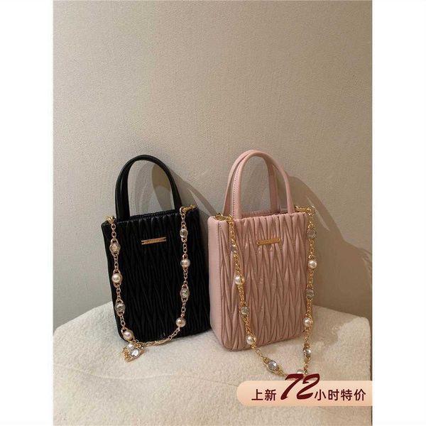 

pearl designer muimui bags for ladies advanced alice chain handheld bag for women's new design sense small fold one shoulder crossbody
