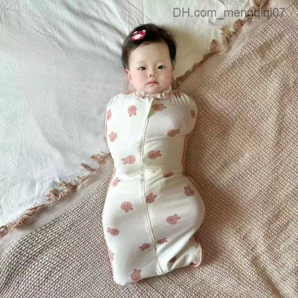 

pajamas baby summer cotton sleeveless sleeping bag swaddle packaging infant wearable blanket 0-6m z230811, Blue;red