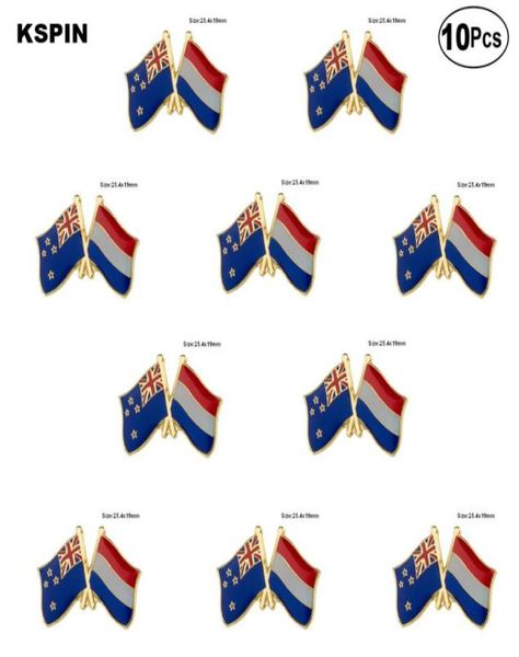 

new zealand netherland lapel pin flag badge brooch pins badges 10pcs a lot7301430, Gray