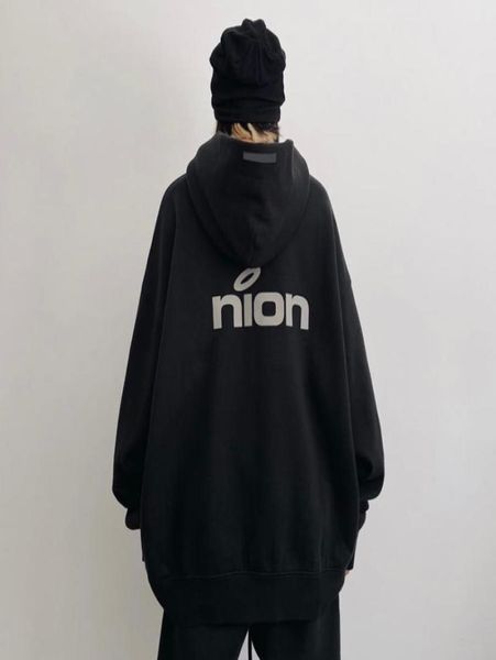 

21fw autumn winter 30th anniversary oversize hoodie skateboard casual high street hoody men women fleece streetwear hooded sweatsh7259120, Black