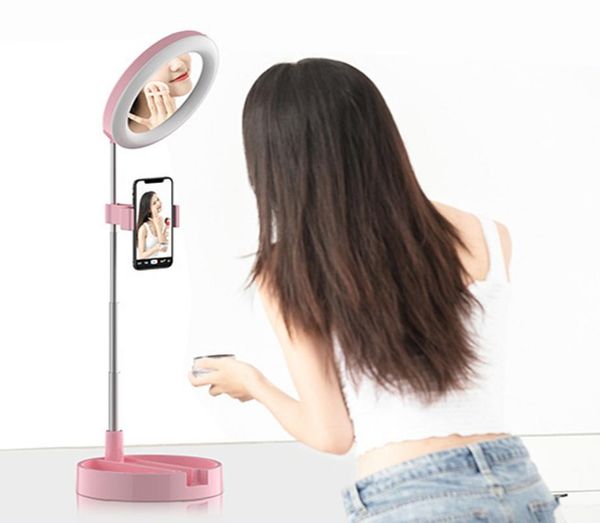 

folding telescopic integrated fill light makeup mirror live broadcast bracket5650472