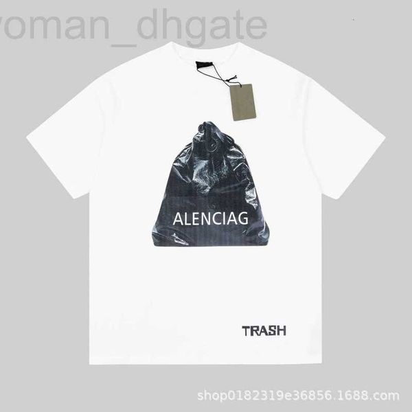

men's t-shirts designer men's t-shirts designer b home paris black garbage bag letter print short sleeve versatile os loose fit t-, White;black