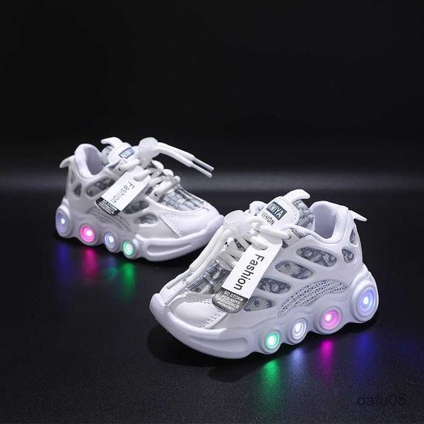 

sneakers sneakers kids fashion led light shoes letter webbing mesh breathable1-6years old luminous shoes casual sports shoes boys shoes r230, Black;red