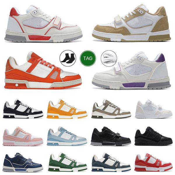 

trainer sneaker men running shoes fashion woman causal leather lace up platform sole sneakers white black yellow purple pink mens womens lux