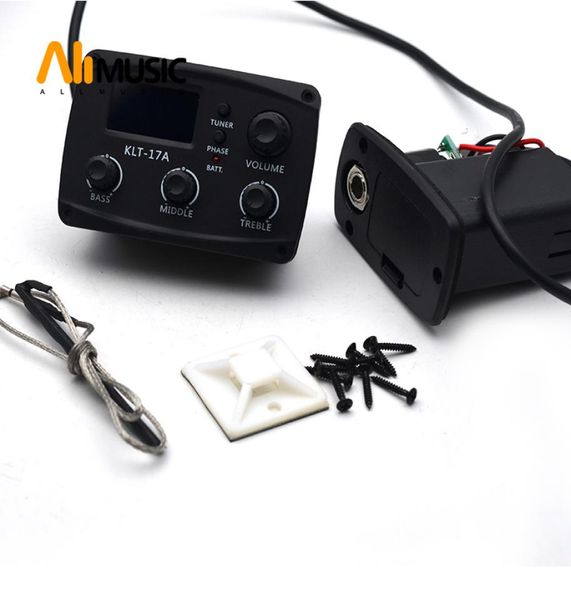 

klt17a acoustic guitar eq preamp 7048mm with digital procedding tuner 3 band eq equalizer with tuner guitar pickup5811394