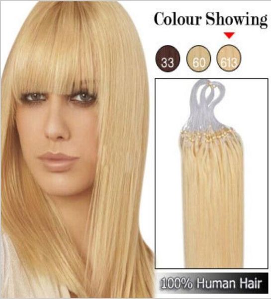 

peruvian 613 micro loop virgin human hair extensions remy human hair 1gs 100 strands 100 pure human hair3642429
