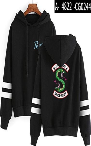 

riverdale serpents hoodie men women south side riverdale southside boys girls oversize sweatshirts pullover hoodies streetwear ypf2287339, Black