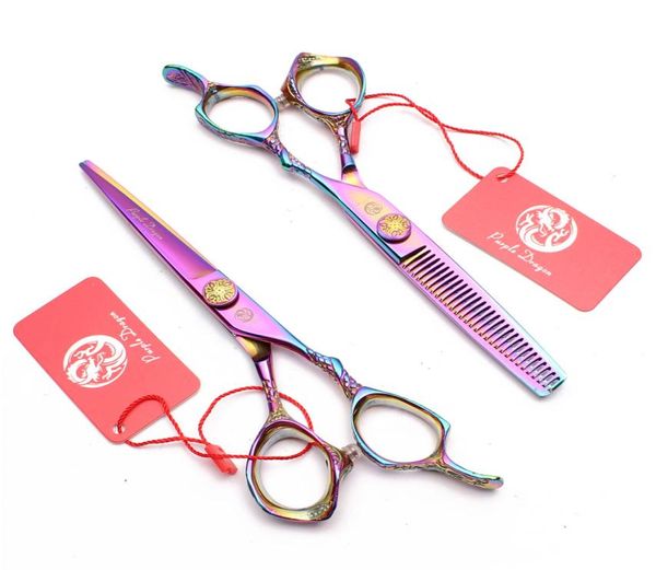 

hair cutting scissors 6quot 175cm jp 440c multicolor straight scissors thinning shears professional hairdressing scissors drops8526930