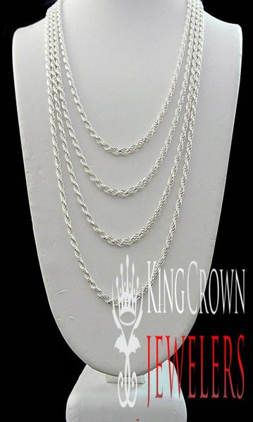

fashion 925 sterling silver rope chain vintage necklace 3mm 16quot24inch 1pcs 925 silver necklace for women men whole lovel6654540