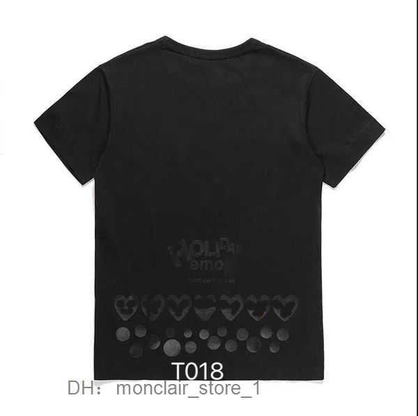 

cdgs men's t-shirts summer mens play t shirt commes short sleeve womens des badge garcons embroidery heart red 7 2 cb6g, White