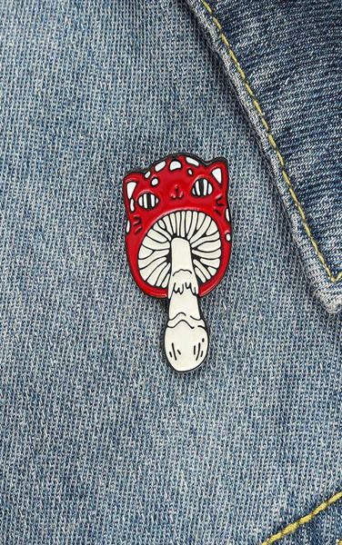 

cat face mushroom enamel pins custom animal plant brooch bag clothes lapel pin badge cartoon jewelry gift for kids friends5067579, Gray