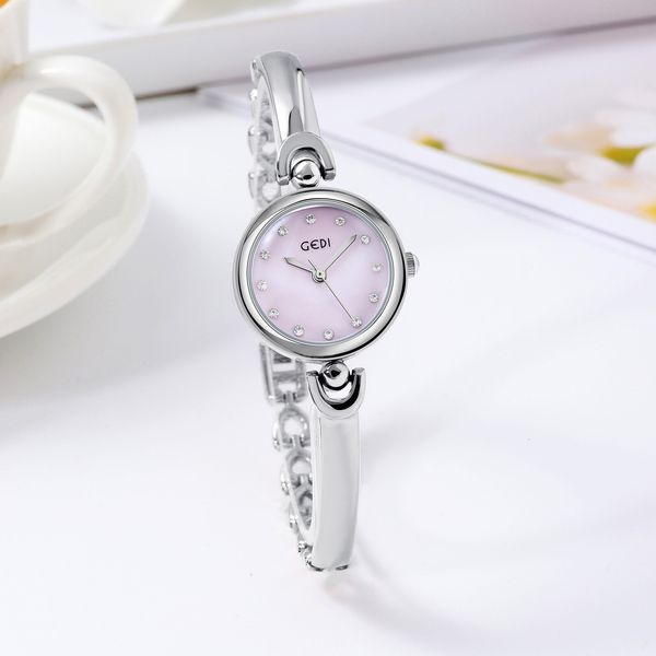 

other watches uthai w34 women's bracelet watch light luxury simple exquisite round dial waterproof clock lady fashion korean quartz 230, Slivery;black