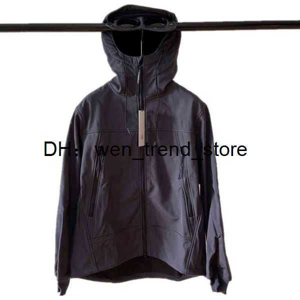 

cp men's hooded jackets windproof storm cardigan overcoat fashion company hoodie zip fleece lined coat men designer jacket 2 qosj, Black