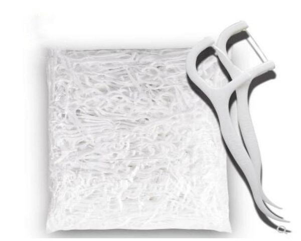 

30 bagged dental floss sticks fine floss sticks curved toothpick family floss7835638