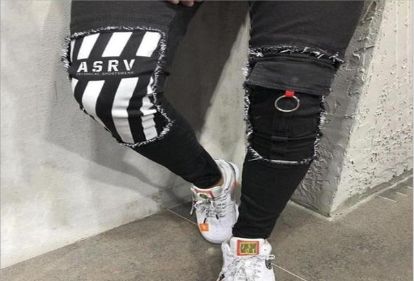 

men clothes hip hop sweatpants skinny motorcycle denim pants zipper designer black jeans mens casual men jeans trousers7505006, Blue
