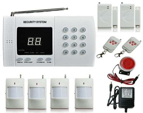 

wireless pir home office security burglar alarm system auto dialing dialer 4x infrared motion detector sensor 2x doorwindows alar1557635