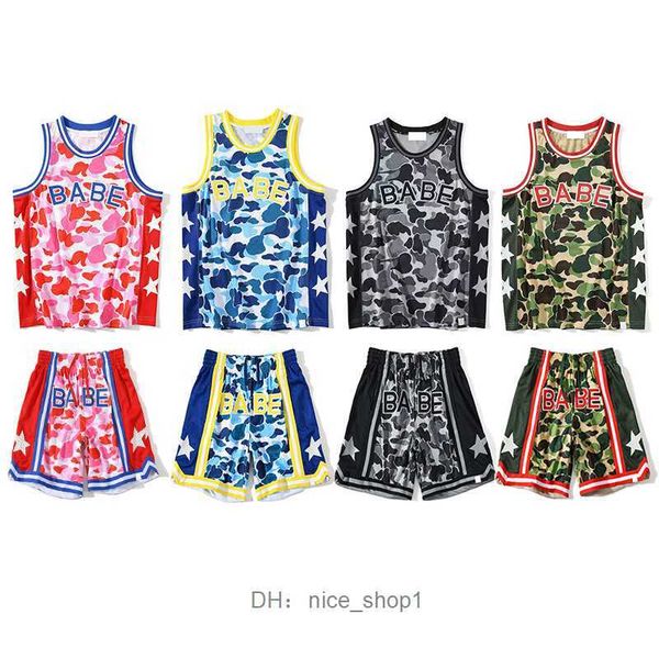 

ape bapesta designer ape mens and t shirt fashion brand breathable summer camouflage star shorts loose casual luxury clothing street 1dti, White;black