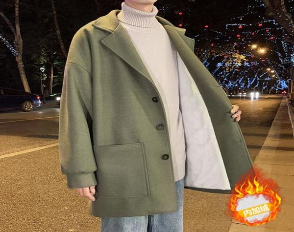 

2019 uyuk autumnwinter new collection style uede and thickened student couple lamb lining coat for men hombre cotton4395757, Black