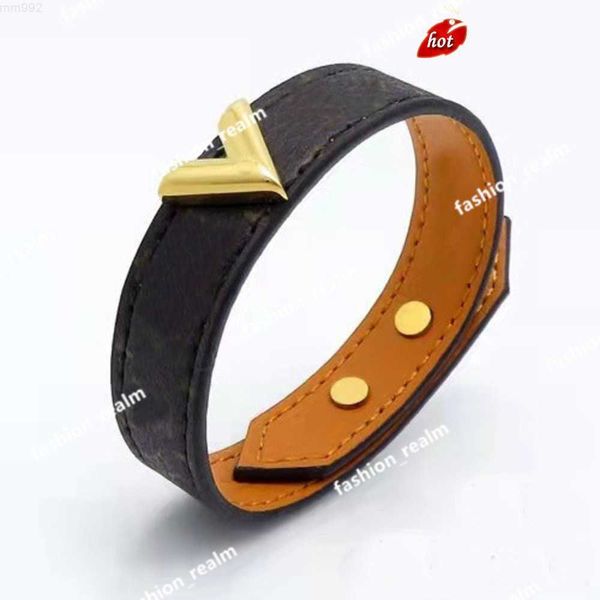 

styles letter pattern designer chain man jewelry classic bracelet leather adjustable bangle bracelets fashion for charm 5 women hqeg, Golden;silver