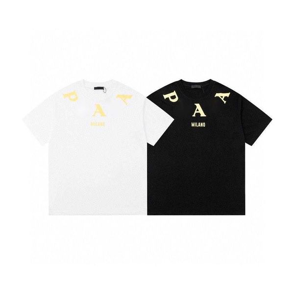 

luxury designer tshirt men women short sleeve tshirts pd painting pullover shirt summer cotton tee round neck sweatshirt casual t-shirt 4xl, White;black