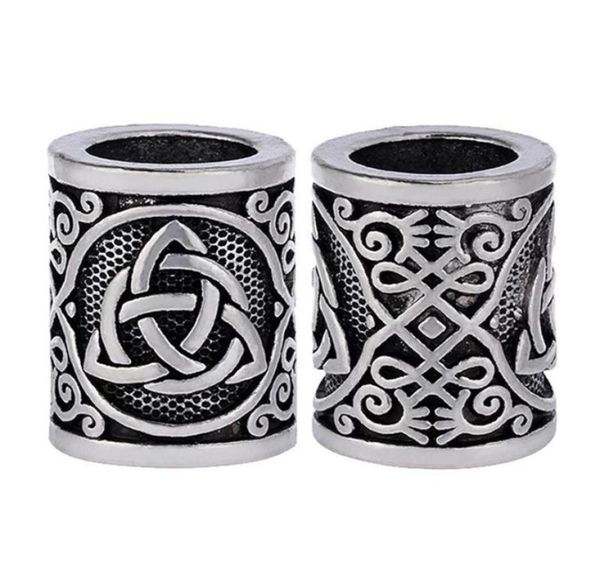 

5pc antique silver hair braid beard dreadlock beads rings tube viking rune charm pendant for diy necklace jewelry making279y3925813, Black