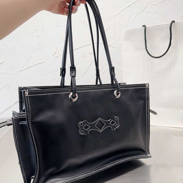 

fashion luxury totes leather shopping bag designer tote bags for women clutch black purse handbags lady shoulder work bag 230810