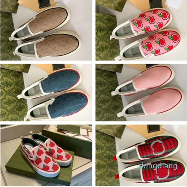 

slip on tennis 1977 print sneakers mens slip-on canvas shoes classic jacquard denim vintage runner trainers women designer italy luxury szy, Black