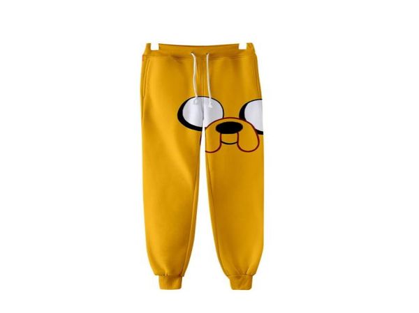 

adventure time finn and jake the dog face 3d sweatpants fashion jogger pants casual track pants harajuku menwomen trousers1797554, Black