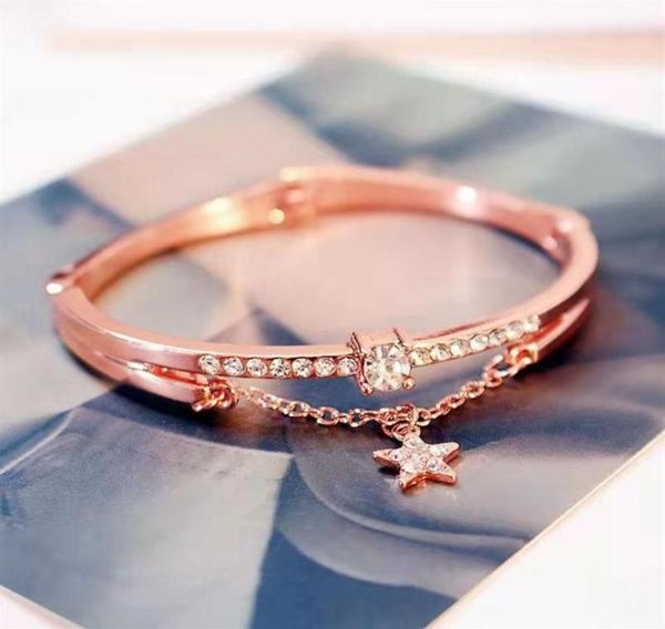 

fashion designer bracelet bangle classic star pendant vintage women039s bracelet suitable for gifts social parties are very bea5355616, Black