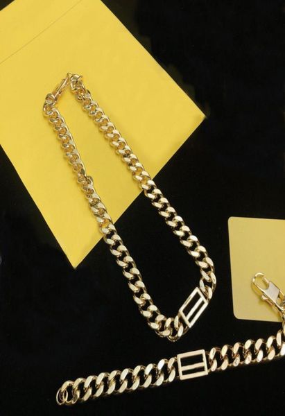 

fashion letter gold chains necklaces bracelets for mens and women lover gift hip hop jewelry with box nrj6788950, Silver