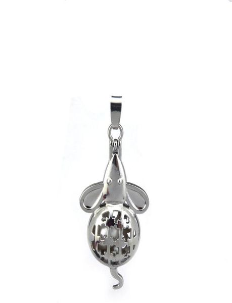 

10pcslot silver alloy cute mouse rats magnetic oysters beads cage locket pendant aromatherapy perfume essential oils diffuser1950980