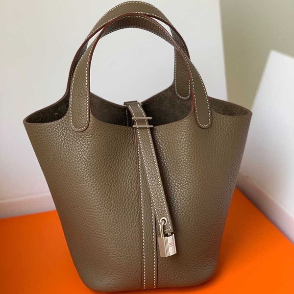 

original designer h ermes picotin lock tote bags for sale 2023 new handmade vegetable basket bag tc cowhide hand sewn wax thread with real l