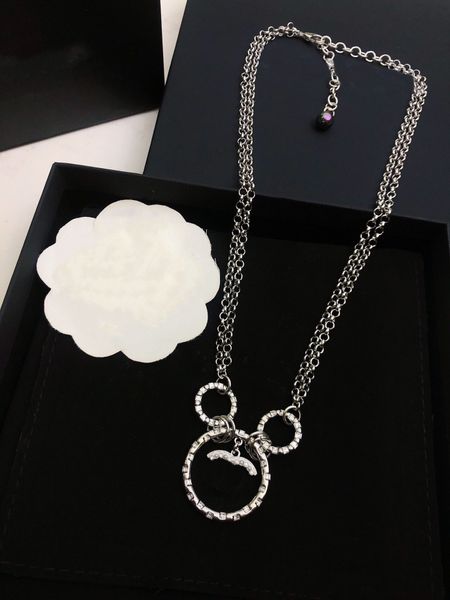 

high end luxury necklace channel pendant 100% silver fashion boutique designer necklace 18k gold women's jewelry dycfsyet gdxfgauy