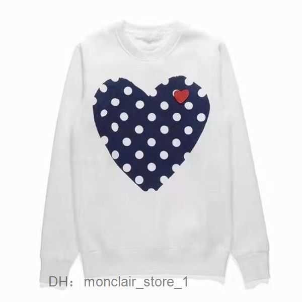 

cdgs men's hoodies play commes jumpers des mens clothing garcons letter long sleeve pullover man women red heart casual sportswear 3 0t, Black